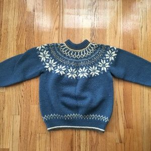 Dale of Norway 100% pure wool knit sweater blue